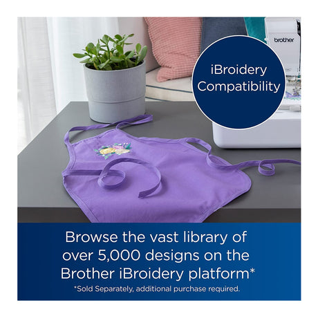 Brother Elite PE545 3.7-Inch LCD Computerized Embroidery Machine Bundle with Needles and Thread - 7