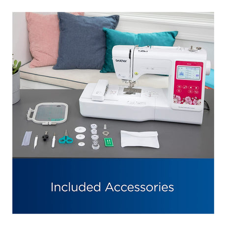 Brother Elite PE545 3.7-Inch LCD Computerized Embroidery Machine Bundle with Needles and Thread - 4