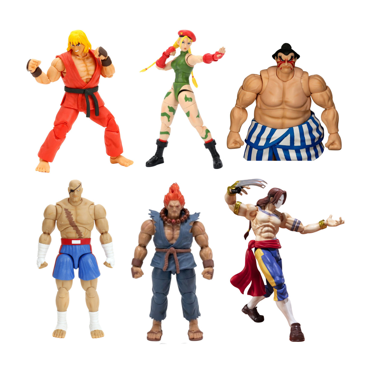Jada Toys Street Fighter II Set (Ken, Cammy, E. Honda, Sagat, Akuma, and Vega) - 1
