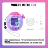 Kratos Tamagotchi Paradise - Purple Sky Digital Pet Toy with Clear Case Bundle - 8