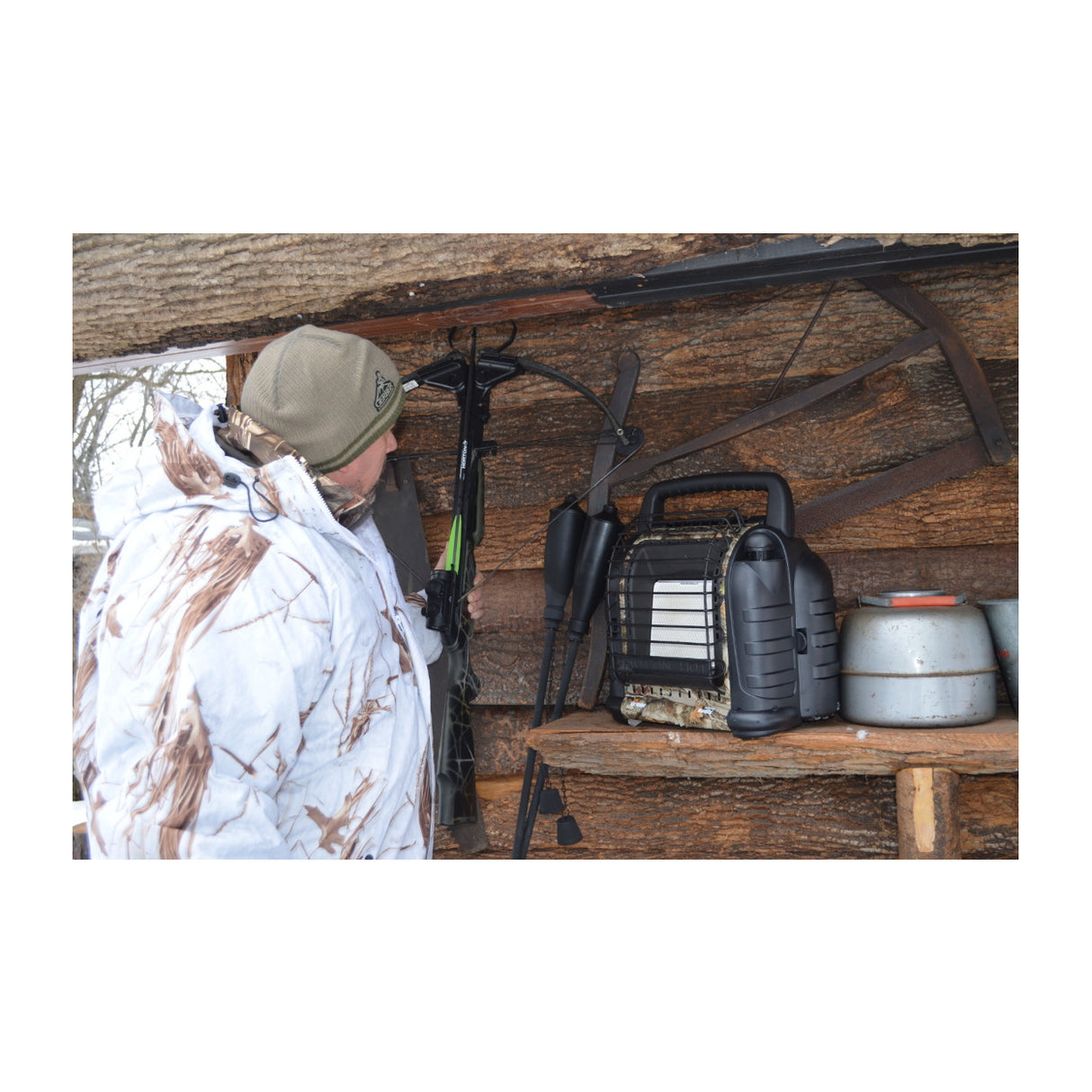 Mr. Heater Hunting Buddy Portable Heater Bundle with Hose, Adaptor and Bag