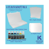 Kratos Craft Liquidsentials Pro Starter Kit for Hobbyist - Acrylic Paint, Brush and Wet Palette