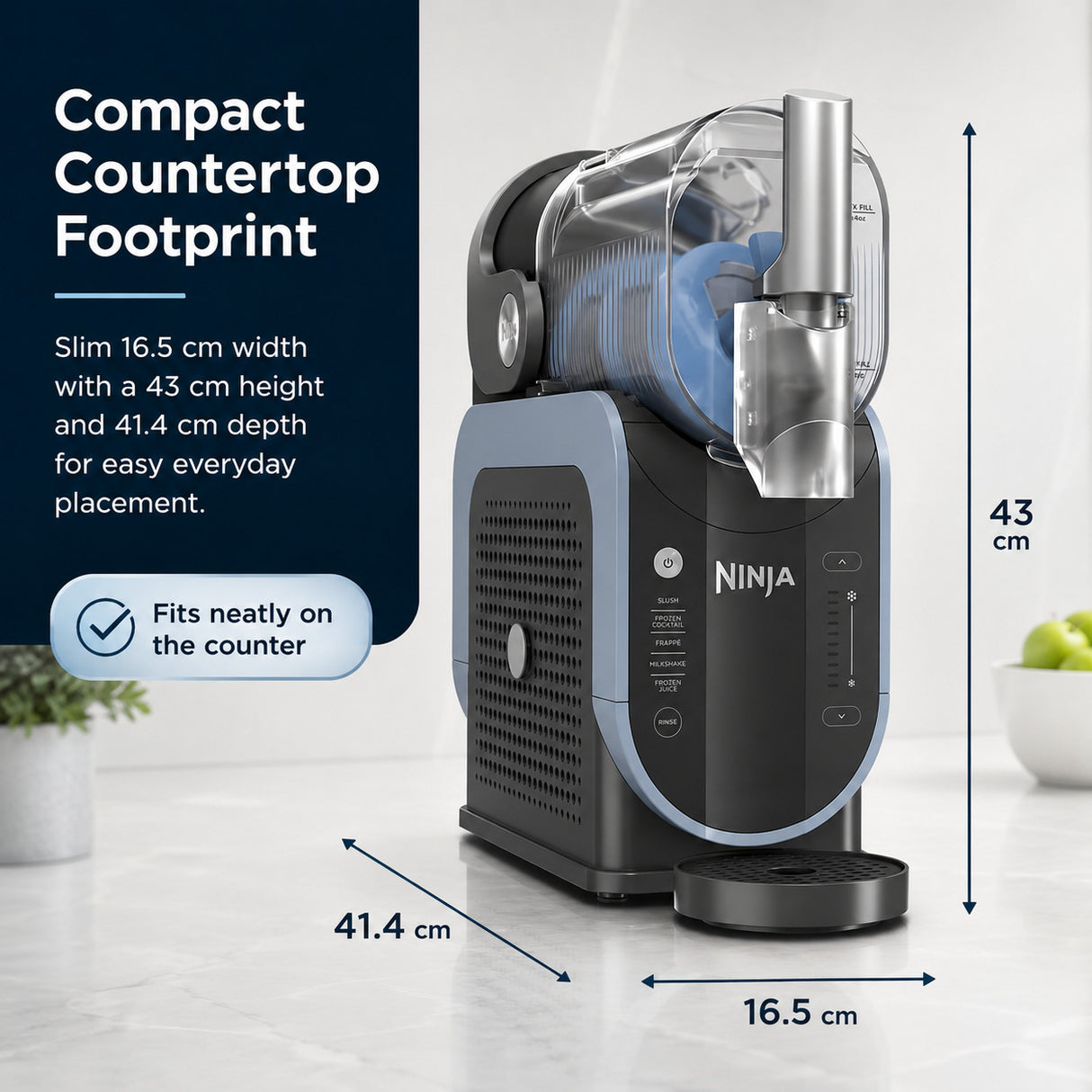 Ninja SLUSHi Professional Frozen Drink and Slushie Maker (Artic Blue/Gray)