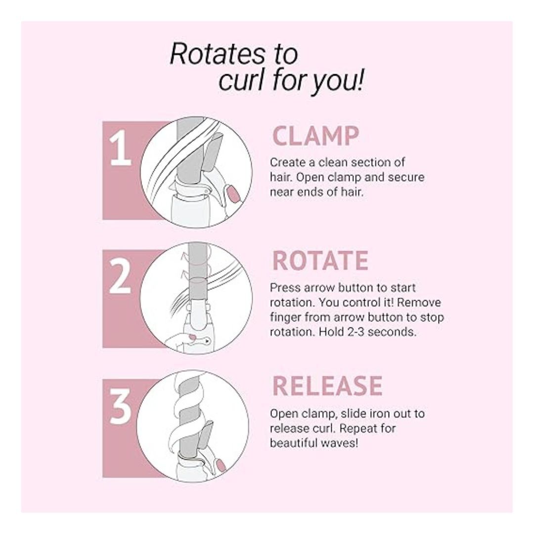 Beachwaver B1 Rotating Curling Iron in Midnight Rose | 1 inch barrel