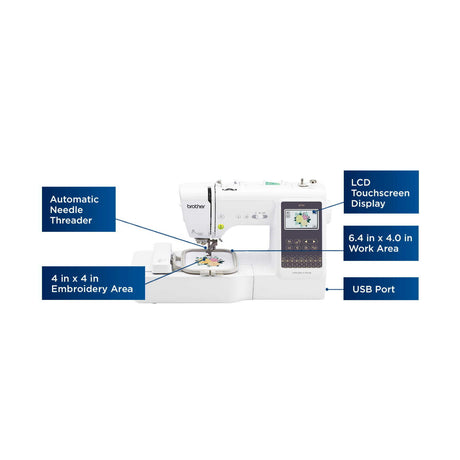 Brother SE700 Elite LCD Touchscreen Sewing and Embroidery Machine Bundle with Needles and Thread - 3