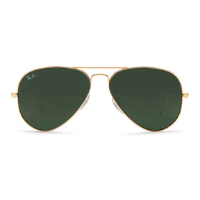 Ray-Ban RB3025 58mm Aviator Classic Sunglasses (Gold/Green)